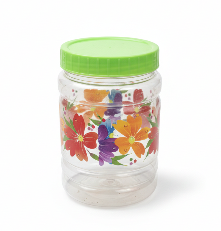 Plastic Storage Jar with Lid,