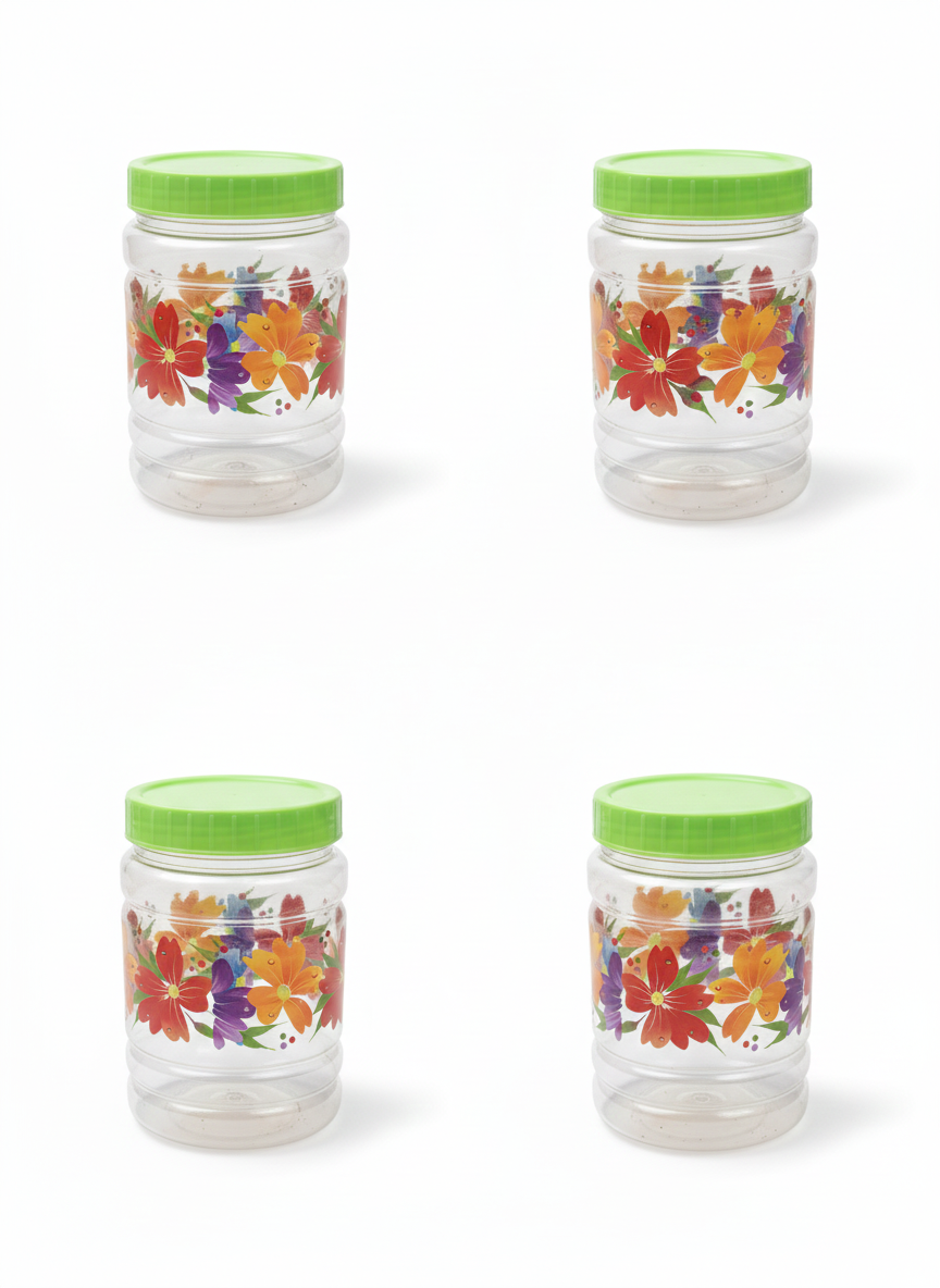 Plastic Storage Jar with Lid,