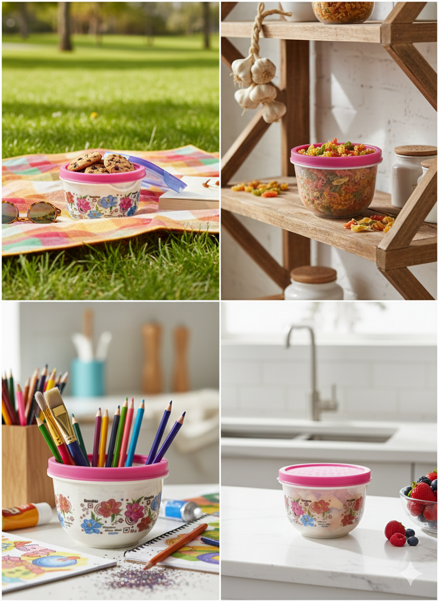 Plastic Storage Container with Lid