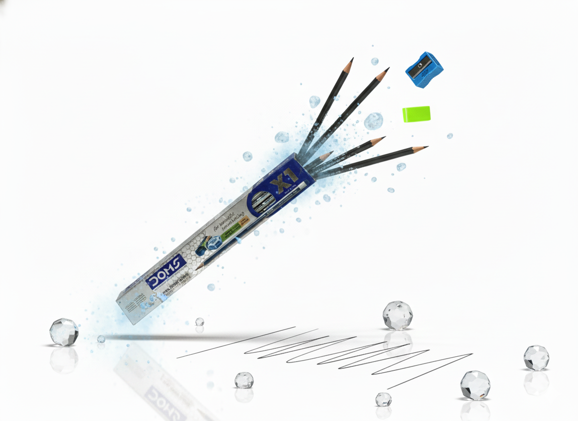 DOMS X1 X-TRA Super Dark HB/2 Graphite Pencils – Pack of 10 |