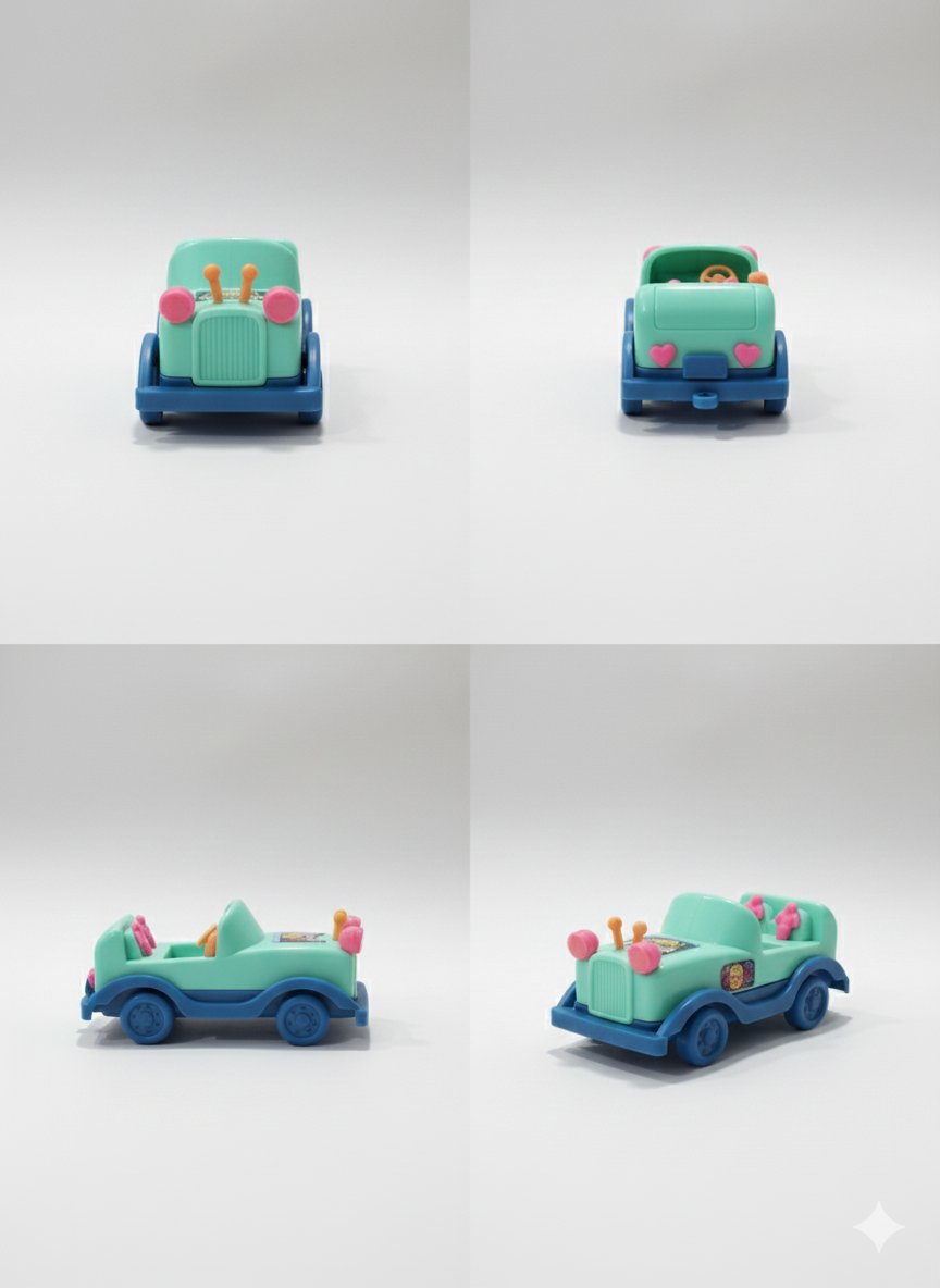 Colorful Plastic Push Car with Rolling Wheels