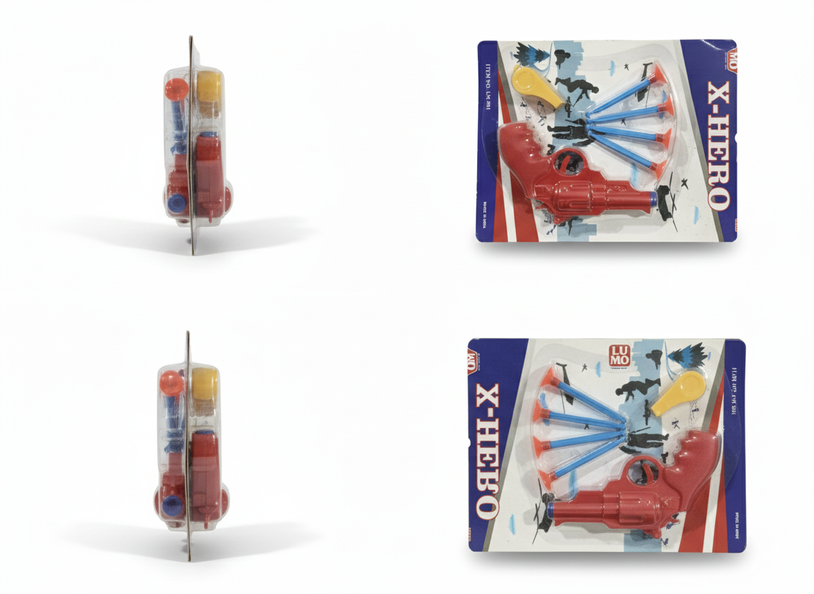Safe Foam Bullet Shooter Set with Target Whistle