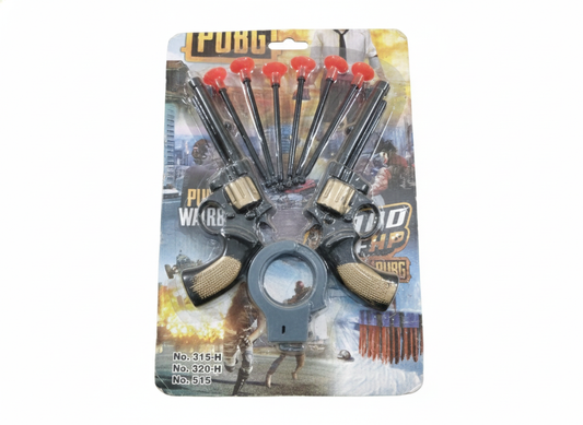 PUBG Style Mini Revolver Toy Pack, Safe Soft Bullet Shooting Game Toy for Boys & Girls