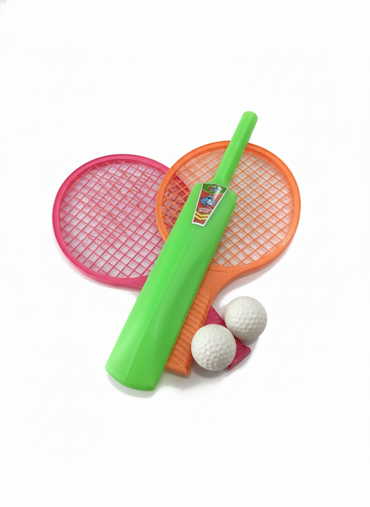 BAT AND TENNIS RACKET