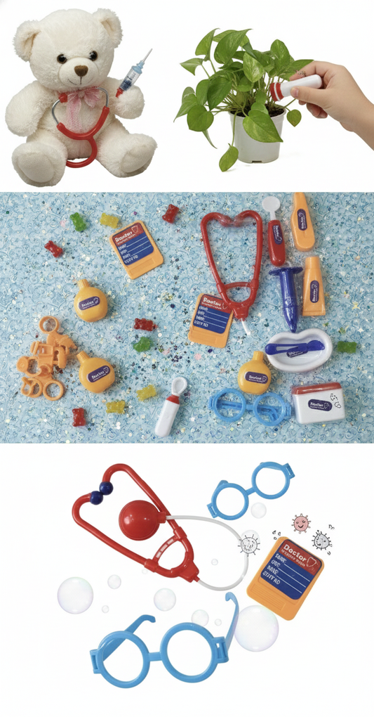 Kids Doctor Play Set Toy with Stethoscope & Medical Kit Accessories