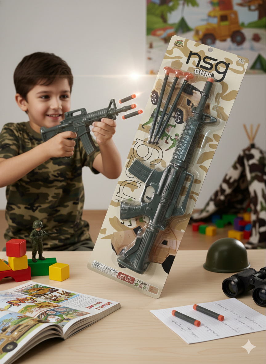Indoor Outdoor Shooting Game Toy for Kids (Multicolor)