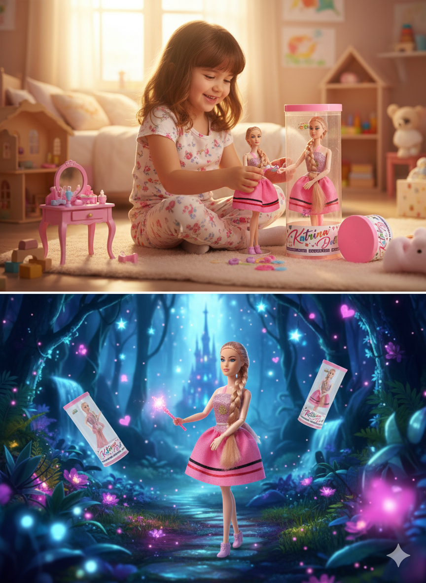 Princess Doll Toy for Kids – Beauty Doll with Combable Hair & Accessories for Girls Age 3+