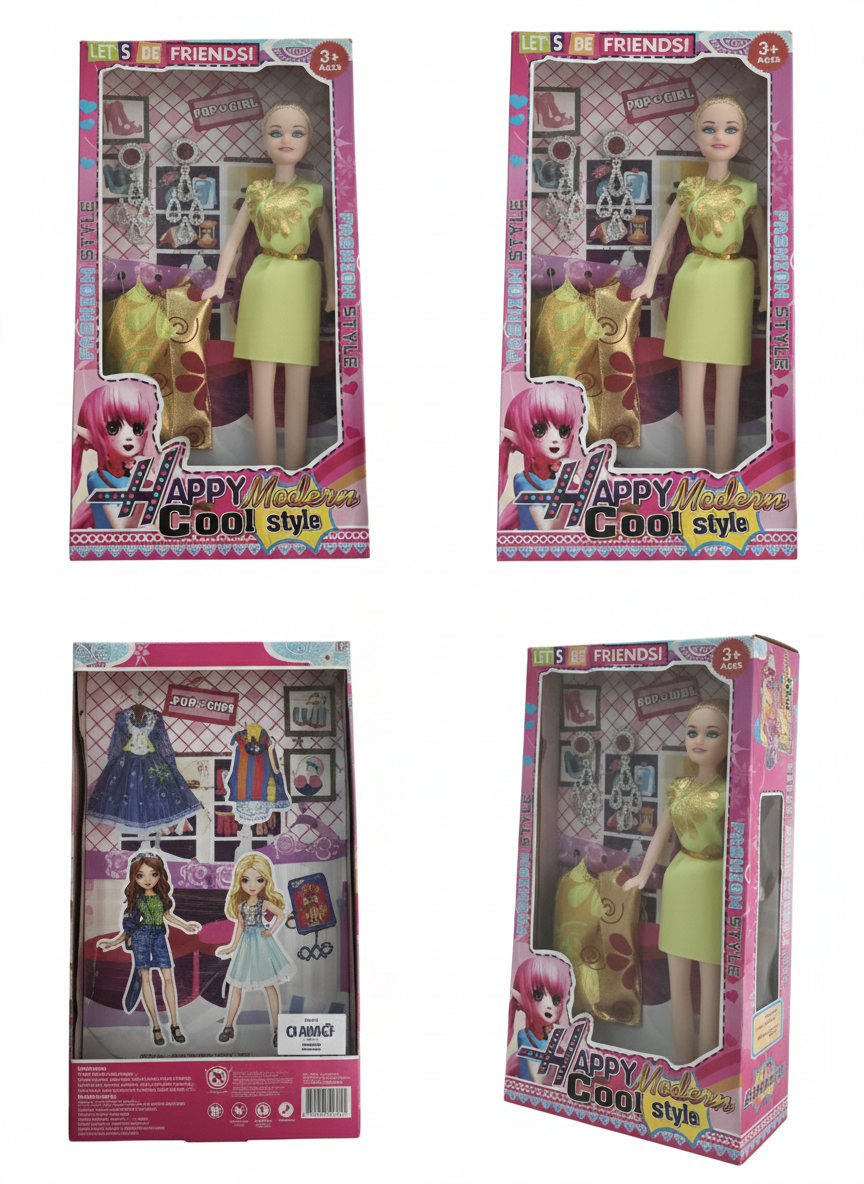 Fashion Doll Set for Girls with Extra Dress & Accessories