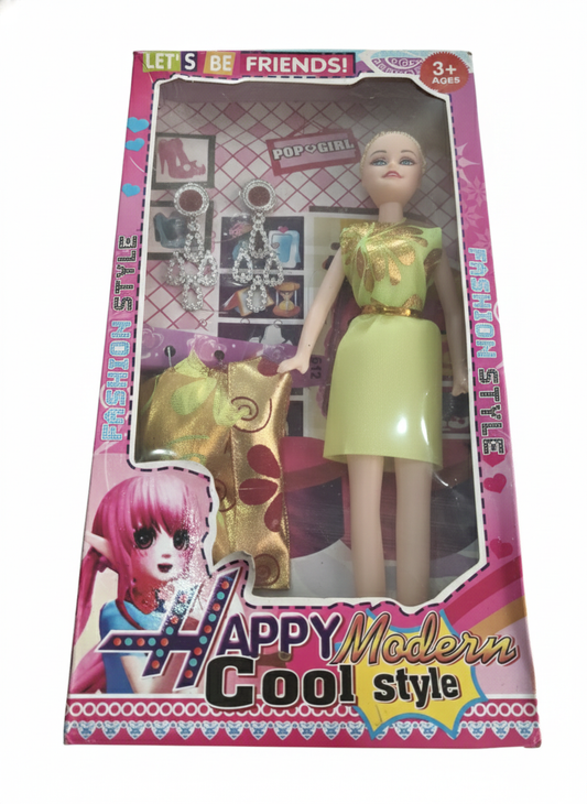 Fashion Doll Set for Girls with Extra Dress & Accessories