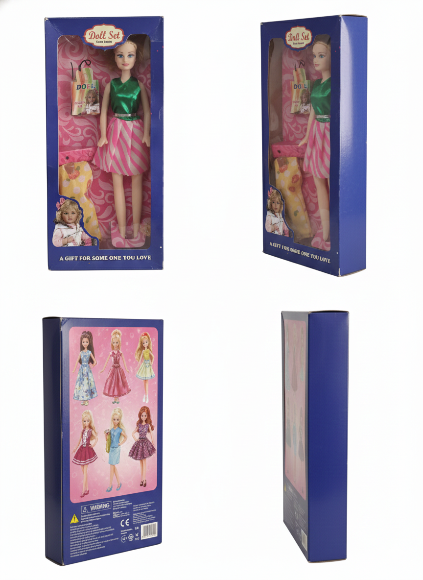 Dress-Up Doll Toy with Earrings & Outfit – Stylish Princess Doll for Kids Age 3+