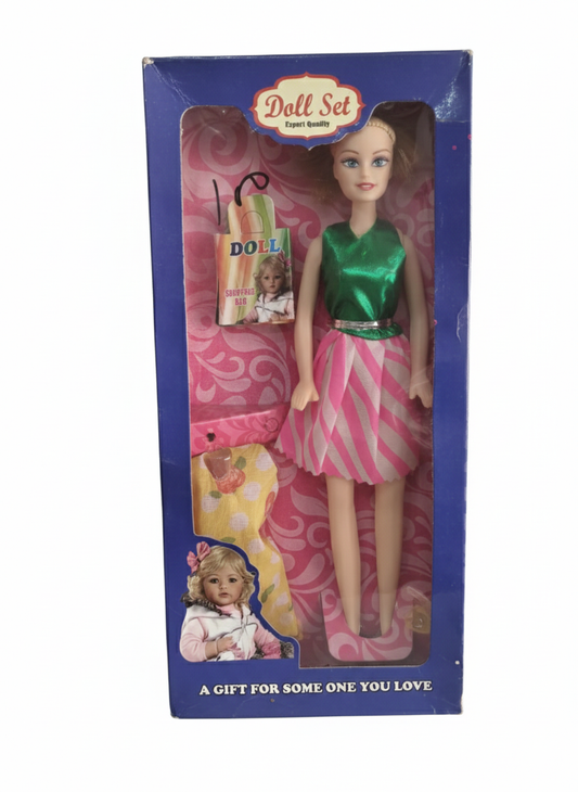 Dress-Up Doll Toy with Earrings & Outfit – Stylish Princess Doll for Kids Age 3+