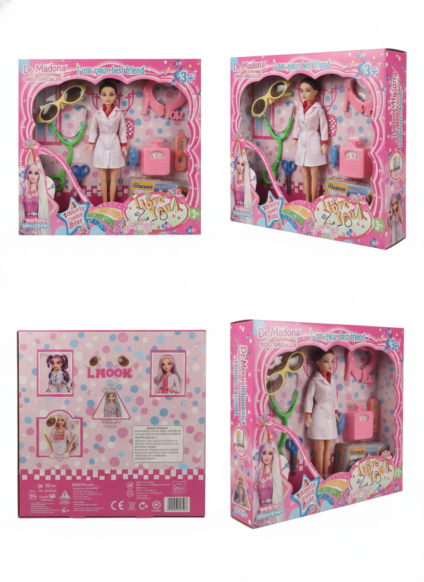 Doctor Doll Play Set for Girls with Medical Accessories