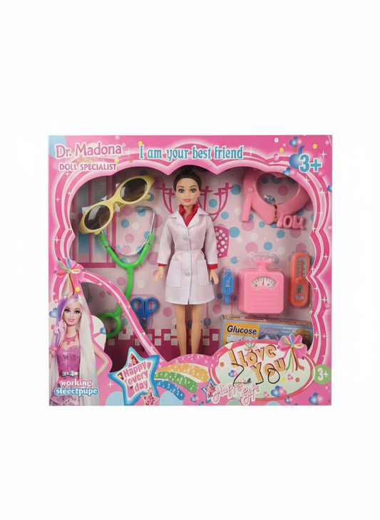 Doctor Doll Play Set for Girls with Medical Accessories