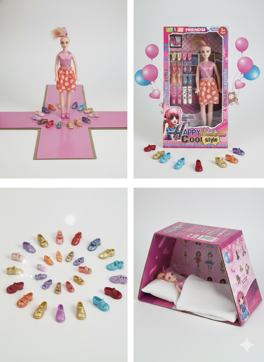 Dress-Up Princess Doll Toy with Stylish Outfit – Pretend Play Toy for Kids Age 3+