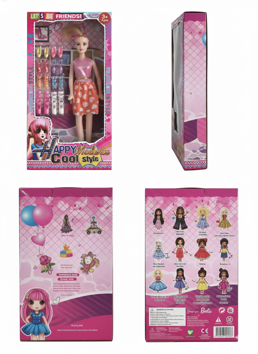 Dress-Up Princess Doll Toy with Stylish Outfit – Pretend Play Toy for Kids Age 3+