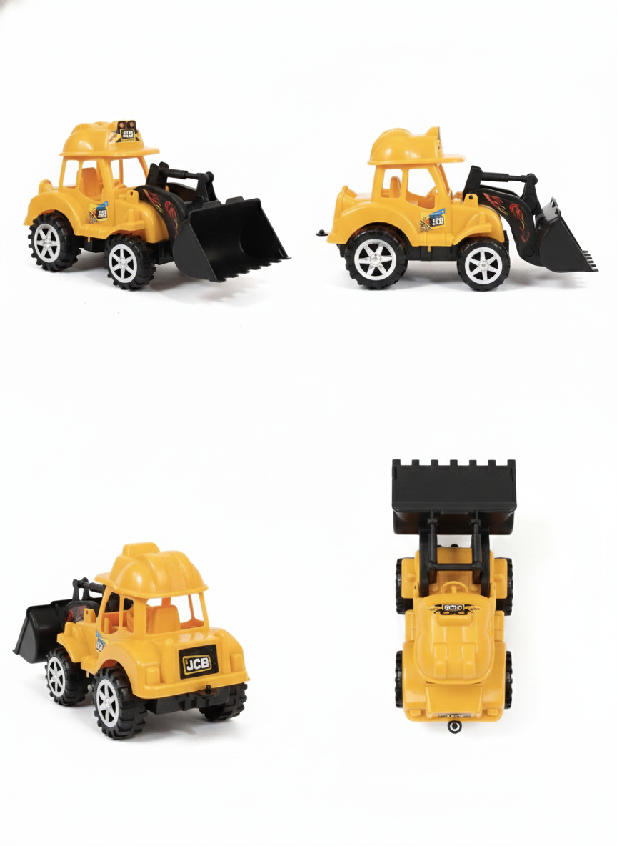JCB Digger Toy for Kids, Construction Vehicle Front Loader Toy with Movable Bucket