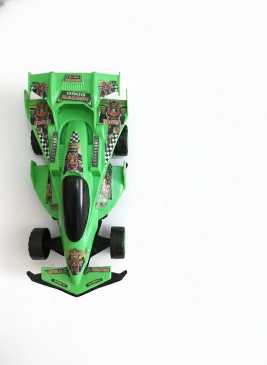 Kids Racing Car Toy – Green Formula Race Car with Stickers 1 PIC