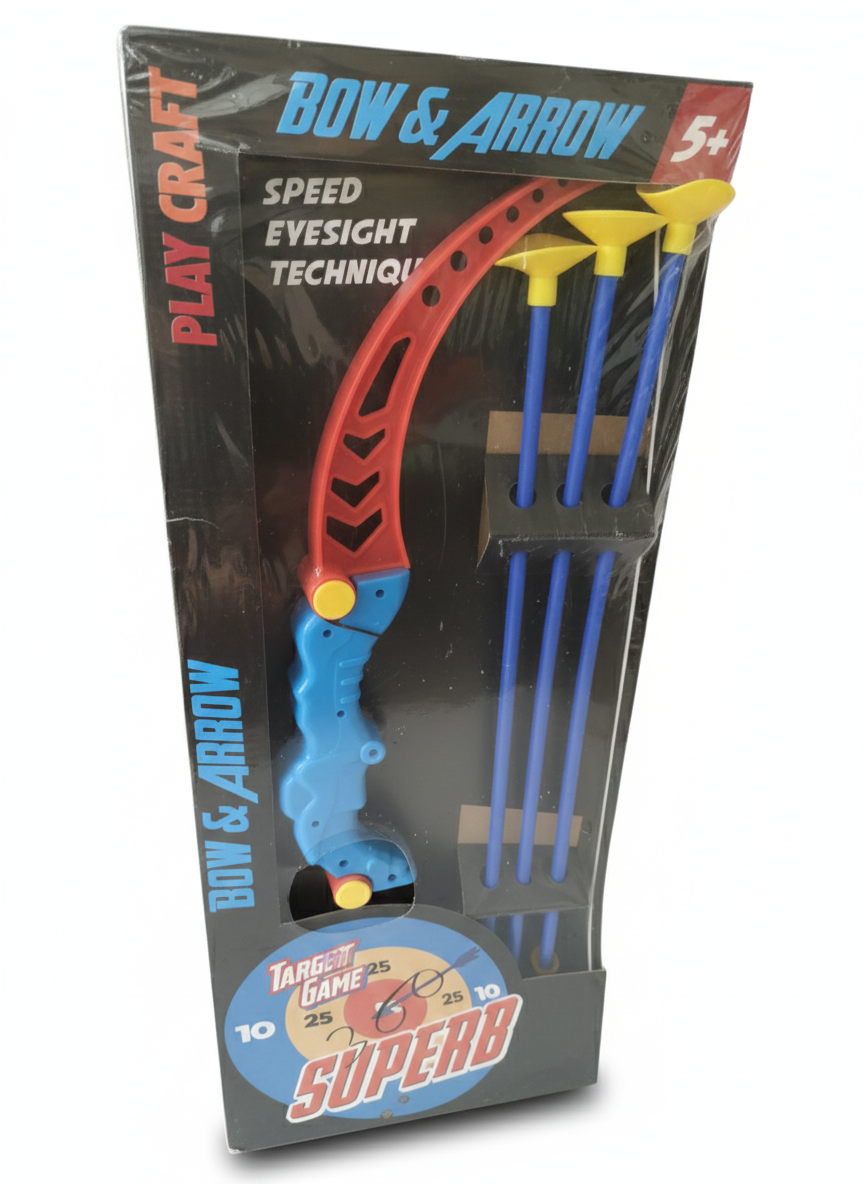 Kids Bow & Arrow Toy Set with Suction Cup Arrows | Archery Set for Kids 5+ Years