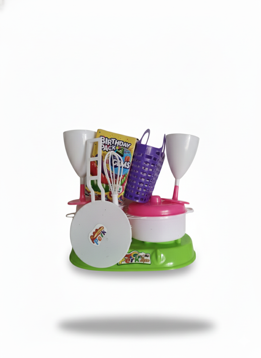Pretend Play Utensils Set for Girls & Boys | Plastic Cooking Playset | Educational Toy for Kids