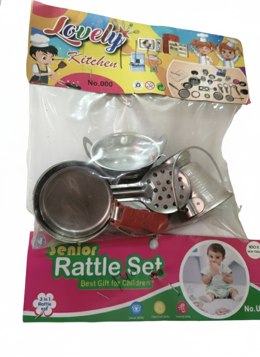 Kids Kitchen Set Toy – Mini Stainless Steel Cooking Set for Children
