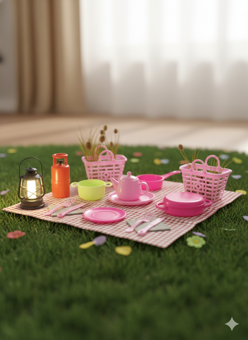 Kids Kitchen Play Set Toy – Mini Cooking Utensils Set with Pots