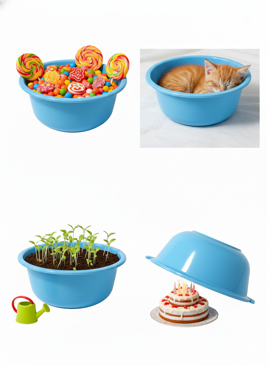 Strong Durable Plastic Round Basin