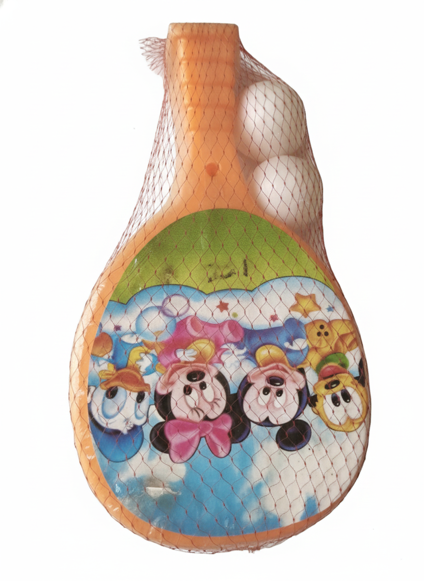 Kids Paddle Ball Game Set with 3 Balls – Cartoon Table Tennis Paddle Toy for Children Indoor Outdoor Sports Game, Lightweight Plastic Racket for Boys &amp; Girls