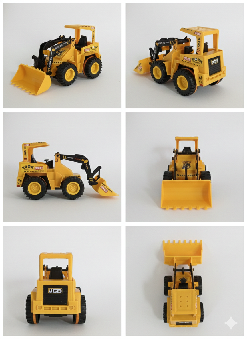 Heavy Duty Plastic Bulldozer Toy for Boys (Yellow)