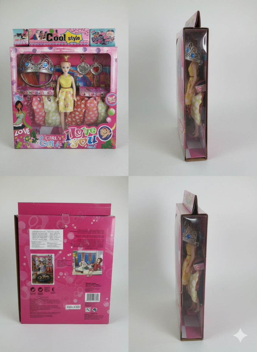 Fashion Doll Set for Girls with Dresses & Accessories