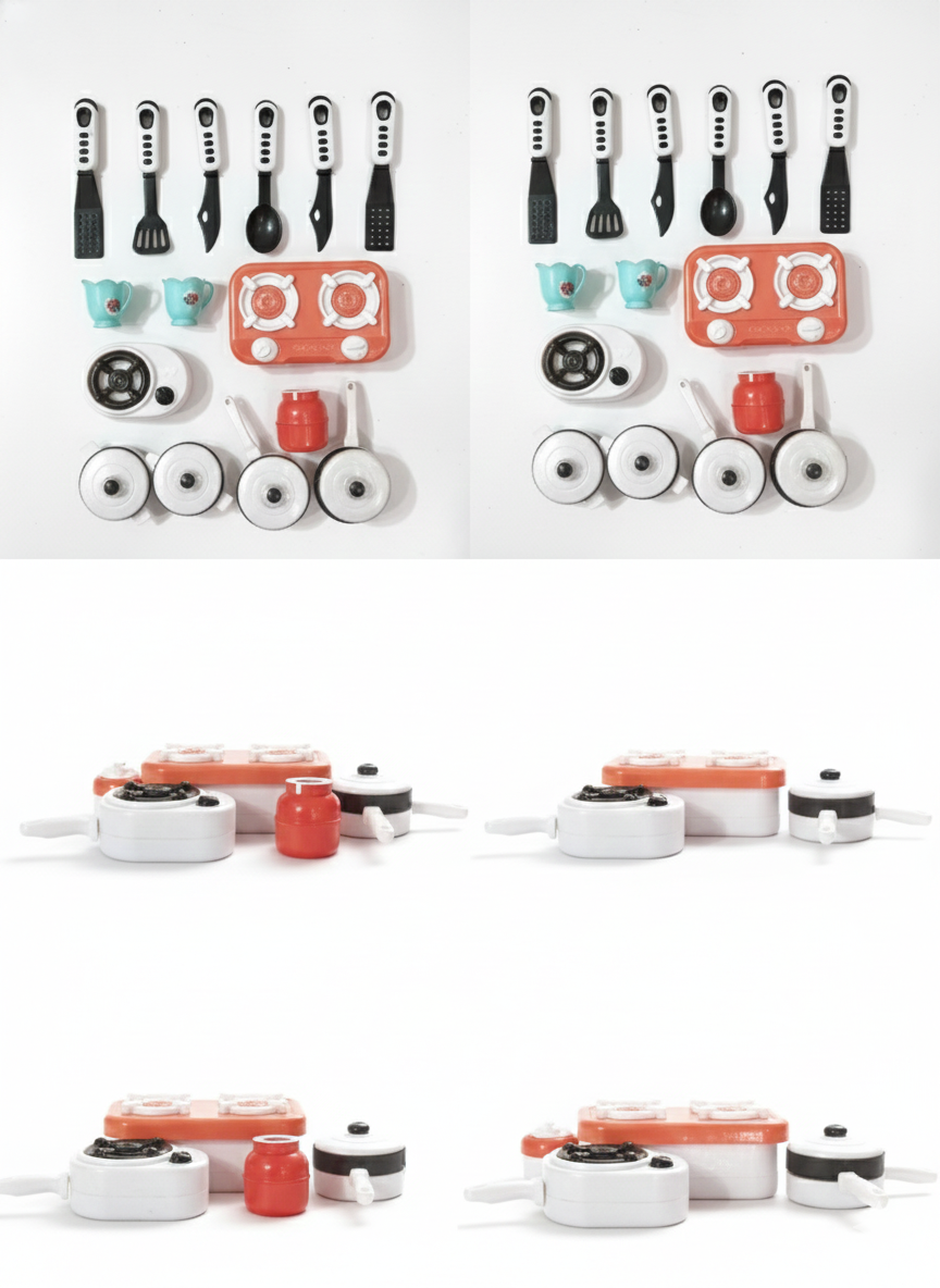 Kids Kitchen Toy Set with Gas Stove & Utensils