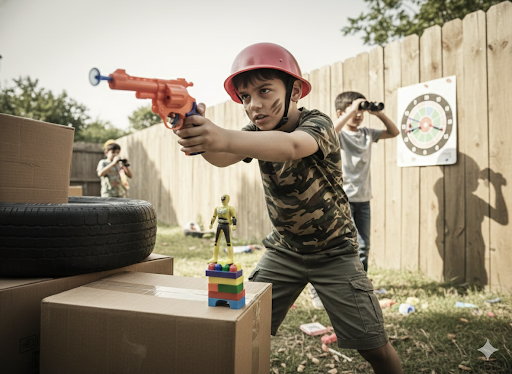 Kids Toy Gun Set with Suction Darts & Target Board