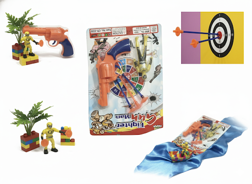 Kids Toy Gun Set with Suction Darts & Target Board