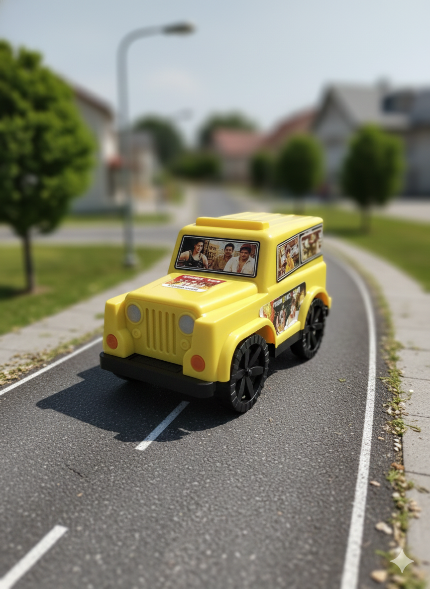 Kids Pull Back Toy Car Jeep – Friction Powered Mini Jeep Car Toy for Boys &amp; Girls