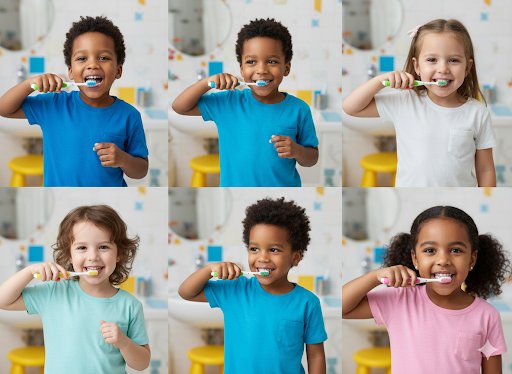 Kids Soft Toothbrush with Cute Bear Handle