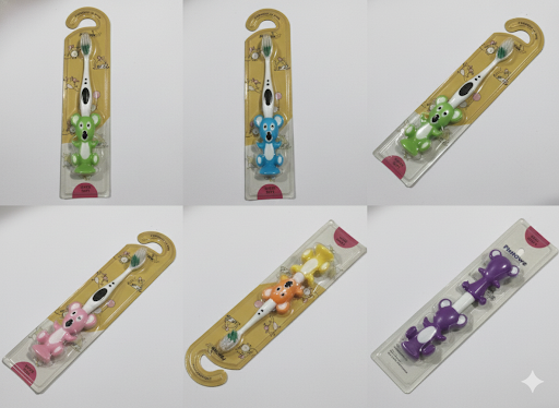 Kids Soft Toothbrush with Cute Bear Handle