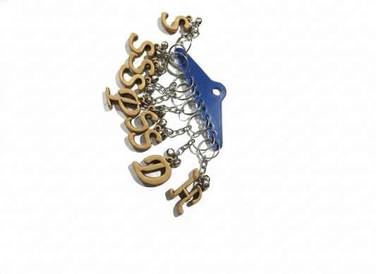 Alphabet Letter Keychain Set A–Z | Stylish Initial Key Rings with Metal Chain