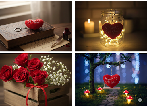 Red Heart Shape “I Love You” Keychain | Cute Romantic Key Ring for Car, Bike & Home Keys