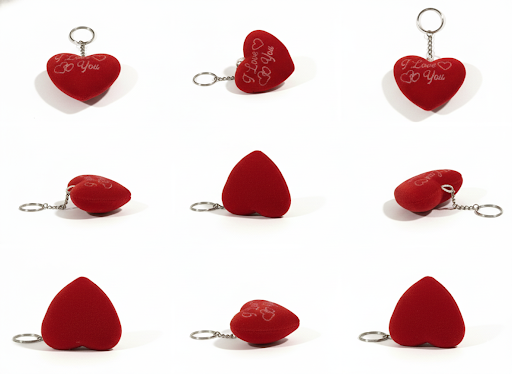 Red Heart Shape “I Love You” Keychain | Cute Romantic Key Ring for Car, Bike & Home Keys