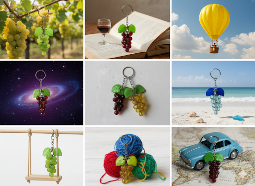 Green Heart Keychain with Crystal Beads | Stylish Love Shape Key Ring for Car,
