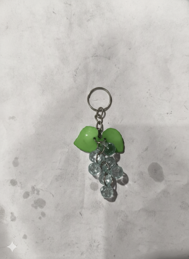 Green Heart Keychain with Crystal Beads | Stylish Love Shape Key Ring for Car,
