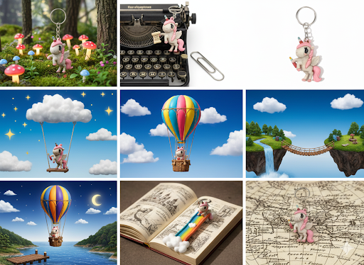 Cute Unicorn Keychain for Girls & Kids | Cartoon Unicorn Key Ring with Pink