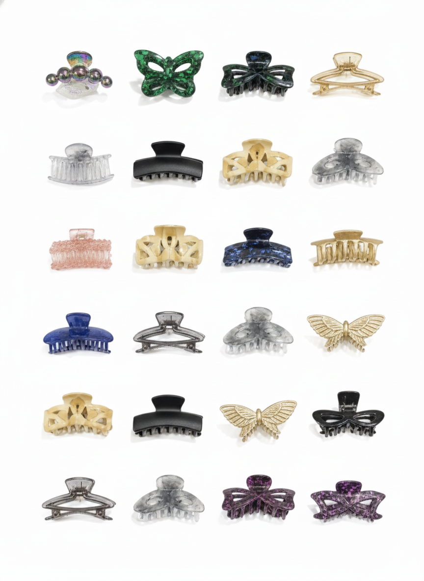 Hair Claw Clips Set for Women & Girls – Stylish Butterfly & Classic Hair Clutches 1 PEACE