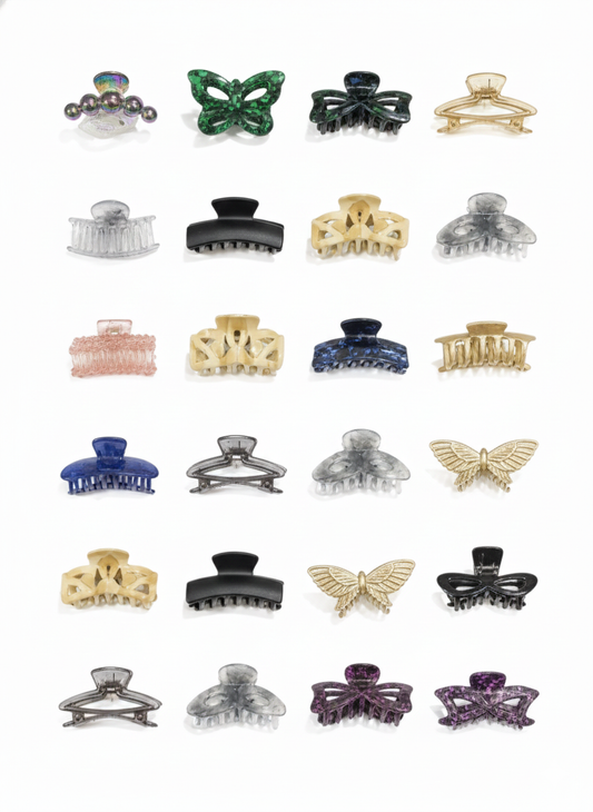 Hair Claw Clips Set for Women & Girls – Stylish Butterfly & Classic Hair Clutches 1 PEACE