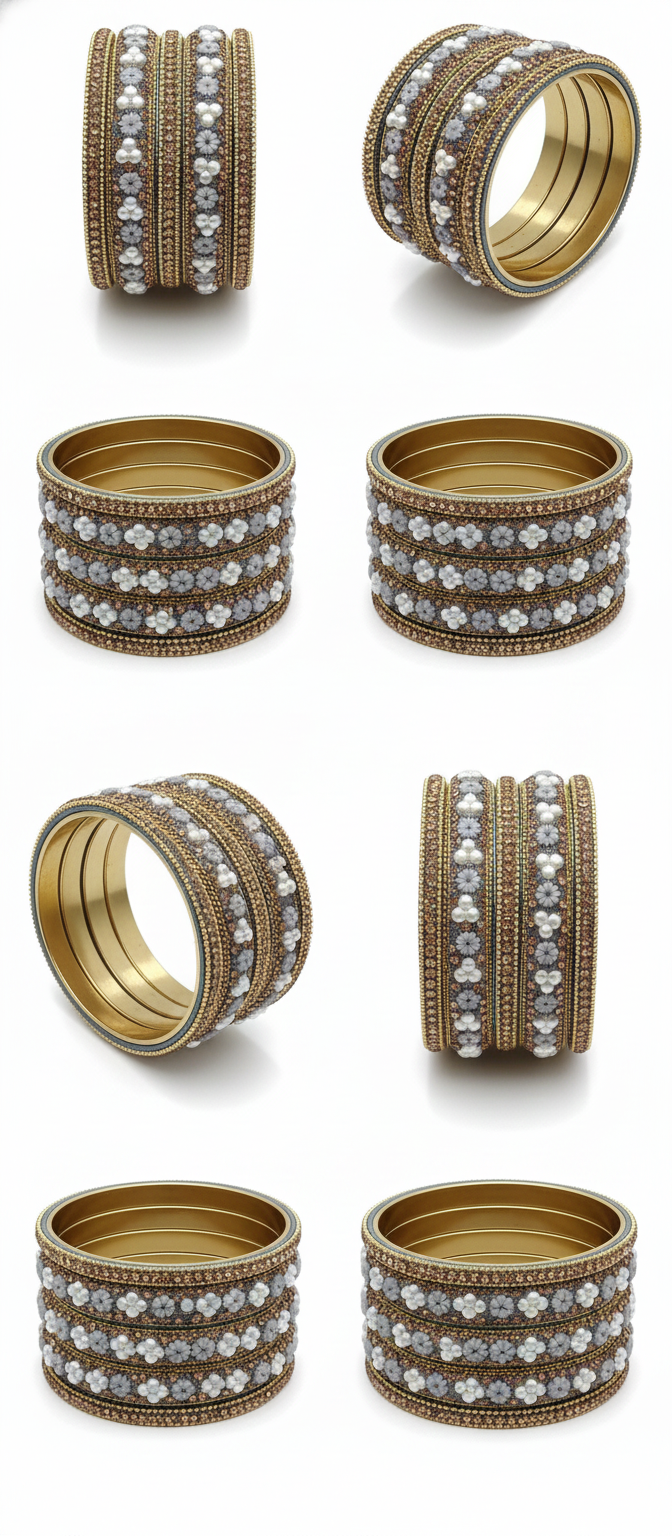 Traditional Indian Wedding Bangles | Ethnic Designer Kada Bangles | Party, Bridal & Festive Jewelry Set for Women