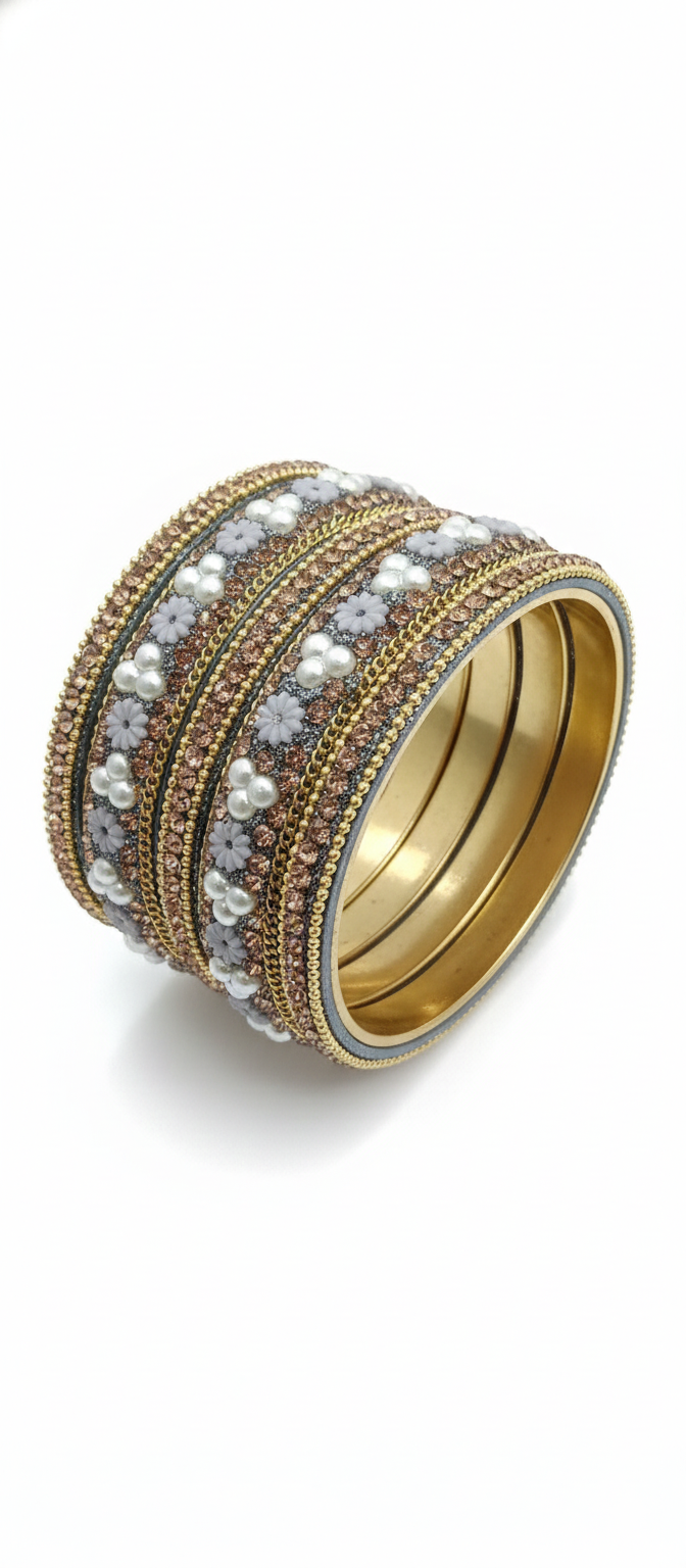 Traditional Indian Wedding Bangles | Ethnic Designer Kada Bangles | Party, Bridal & Festive Jewelry Set for Women