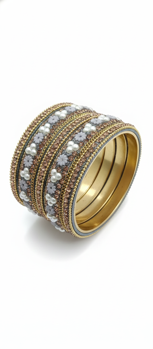 Traditional Indian Wedding Bangles | Ethnic Designer Kada Bangles | Party, Bridal & Festive Jewelry Set for Women