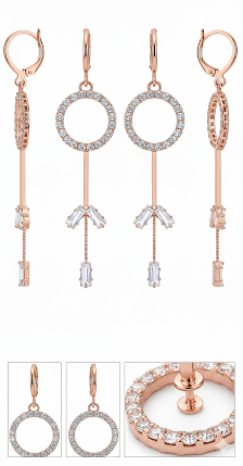 Modern Long Chain Statement Earrings for Party, Wedding, Evening Wear Jewelry Gift  Key Product Features (Bullet Points)