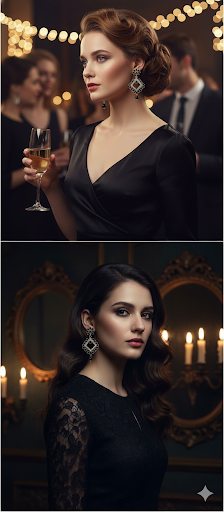 Black Oxidized Floral Drop Earrings for Women & Girls