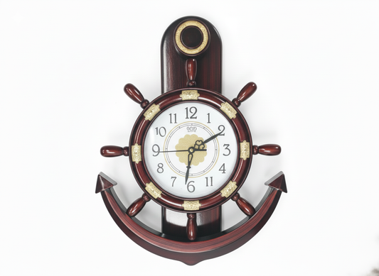 Nautical Ship Wheel Anchor Wall Clock big size
