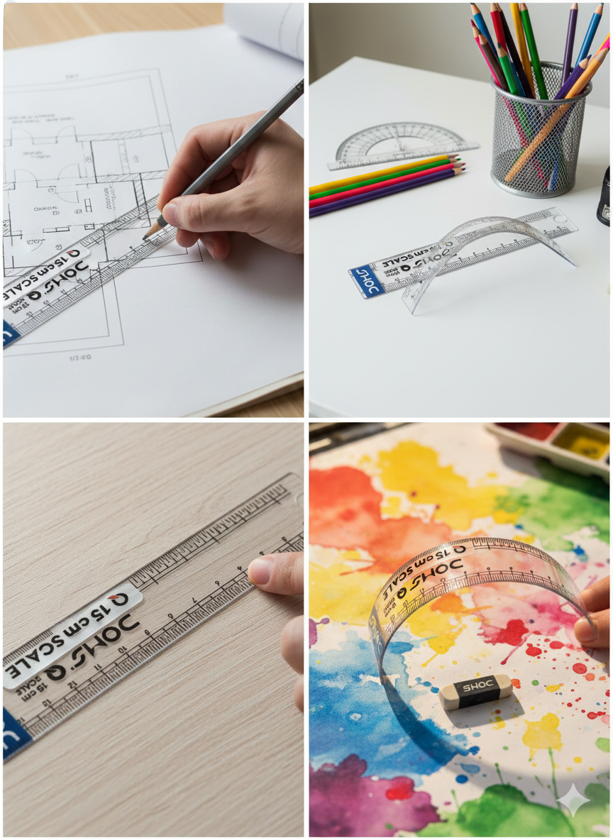 15 cm Transparent Plastic Ruler